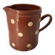 Old pitcher with polka dots savoyard pottery in glazed terracotta alsace