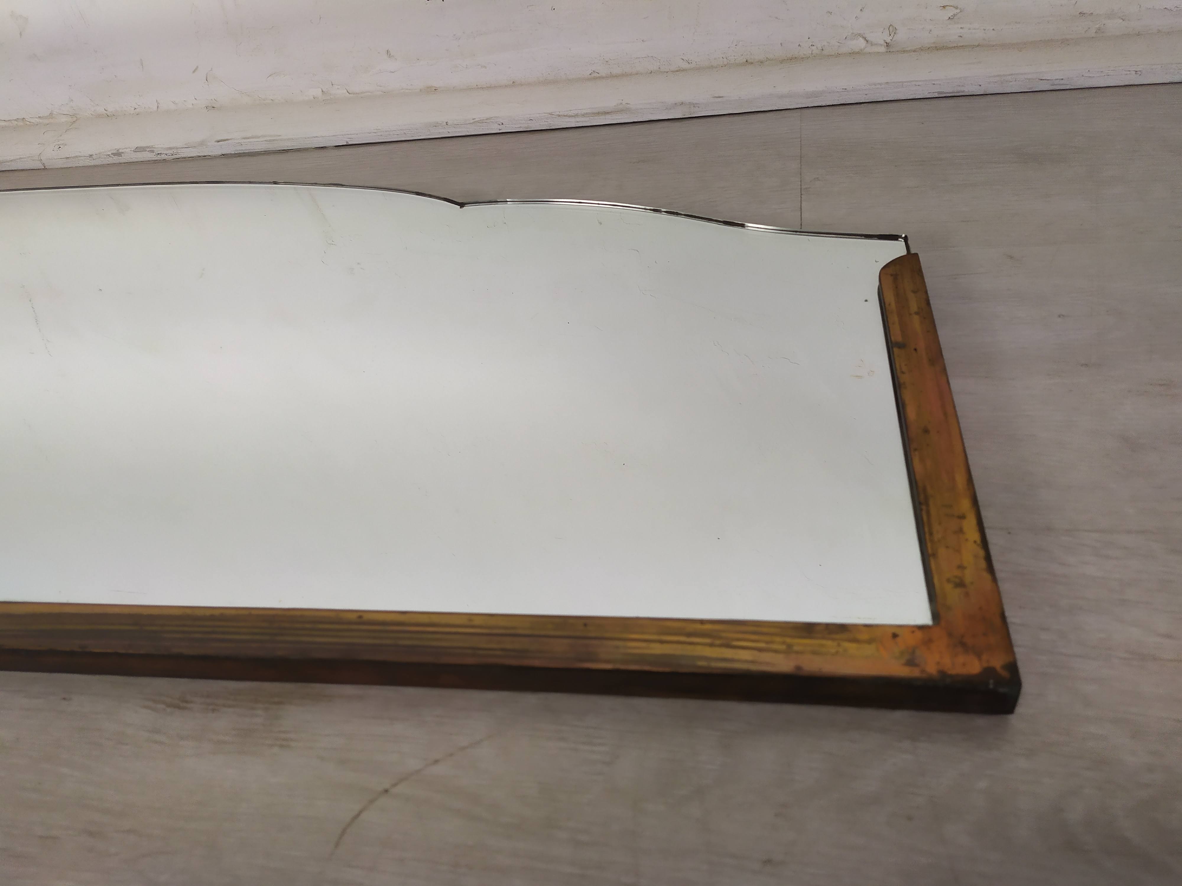 Art Deco brass mirror