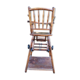 Chaise haute ancienne pliable
