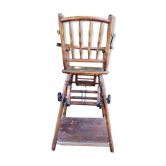 Antique folding high chair