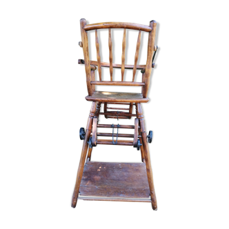 Antique folding high chair