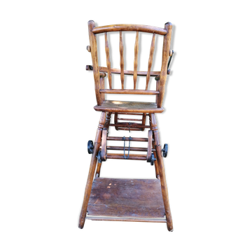 Chaise haute ancienne pliable