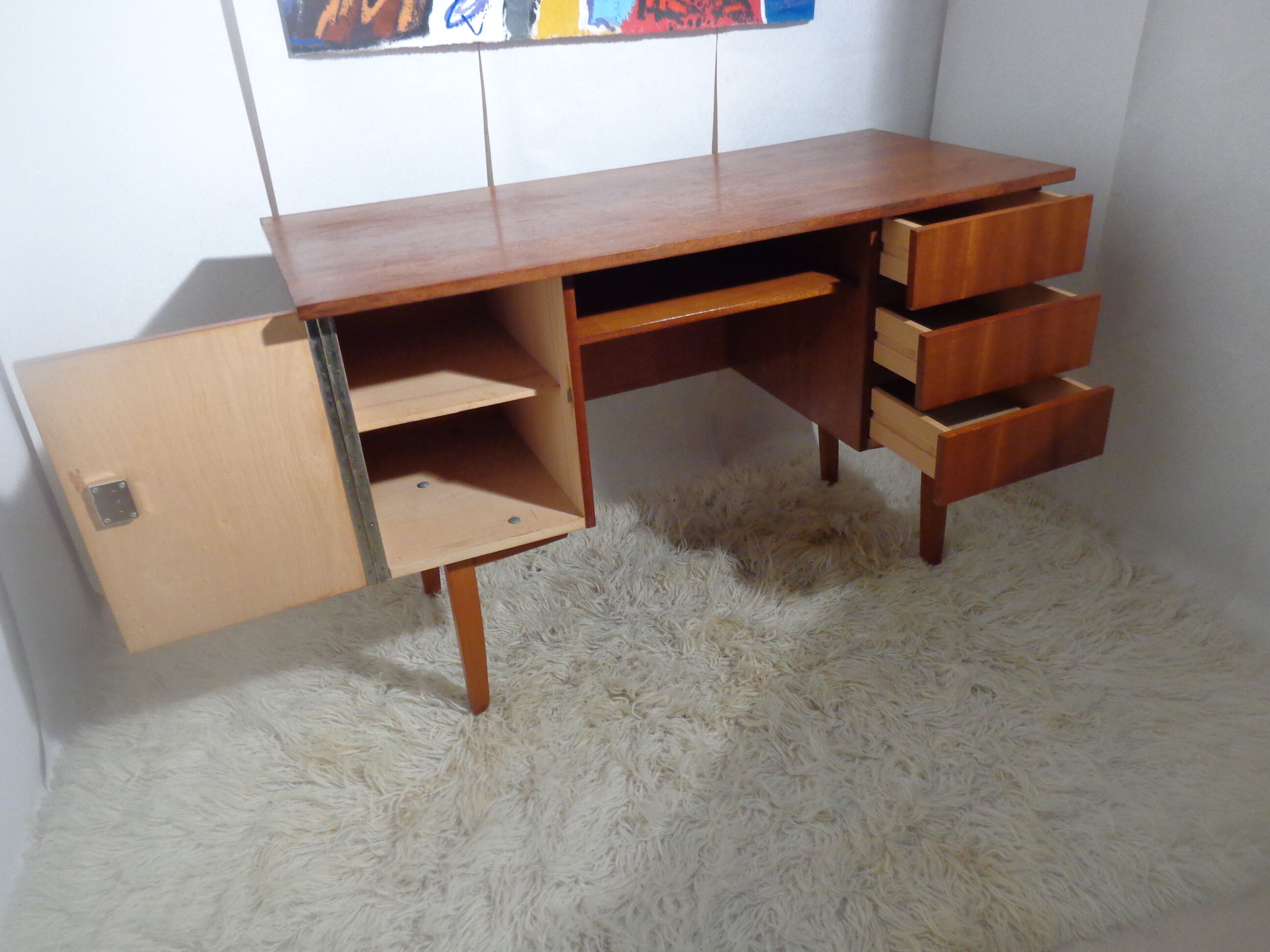 Vintage office of the 60s golden oak