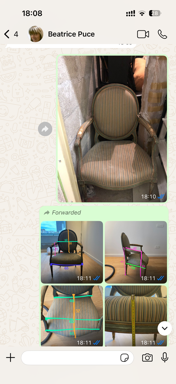 Miroir en bois doré charlesX