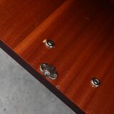 Pair vintage nightstands in wood veneer, Belgium 1950s