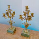 Deux bougeoires onyx