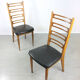 Vintage wooden & brass dining chairs