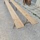 Pair of rustic oak and fir farmhouse benches 1900s - 3m85