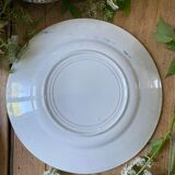 Plate decorated with blue birds and butterflies