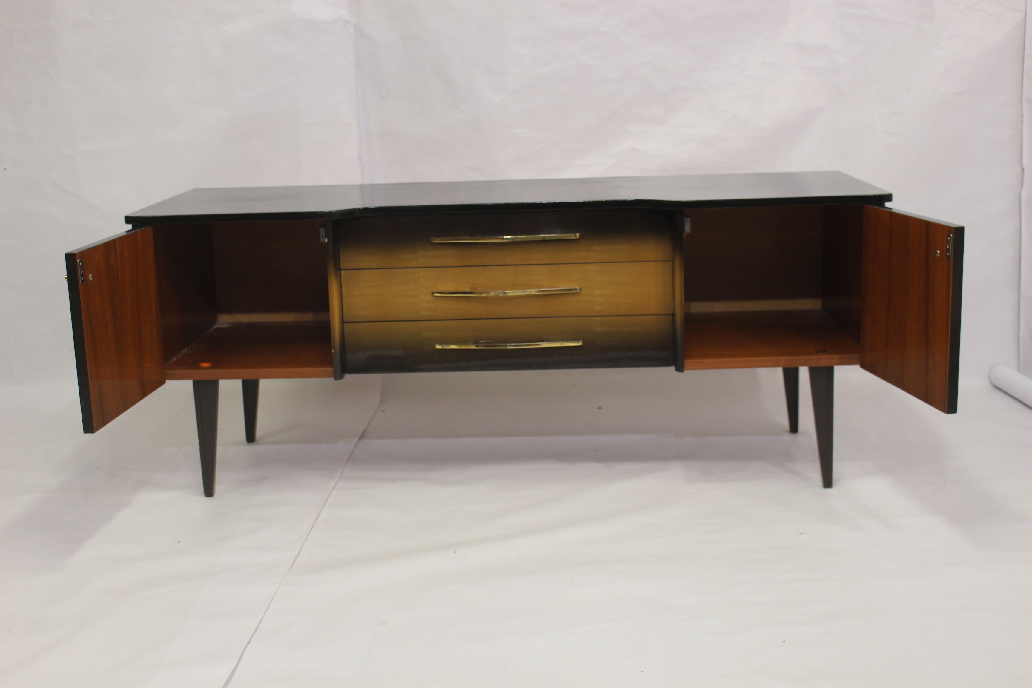 Sideboard wood varnished and dusted 50s