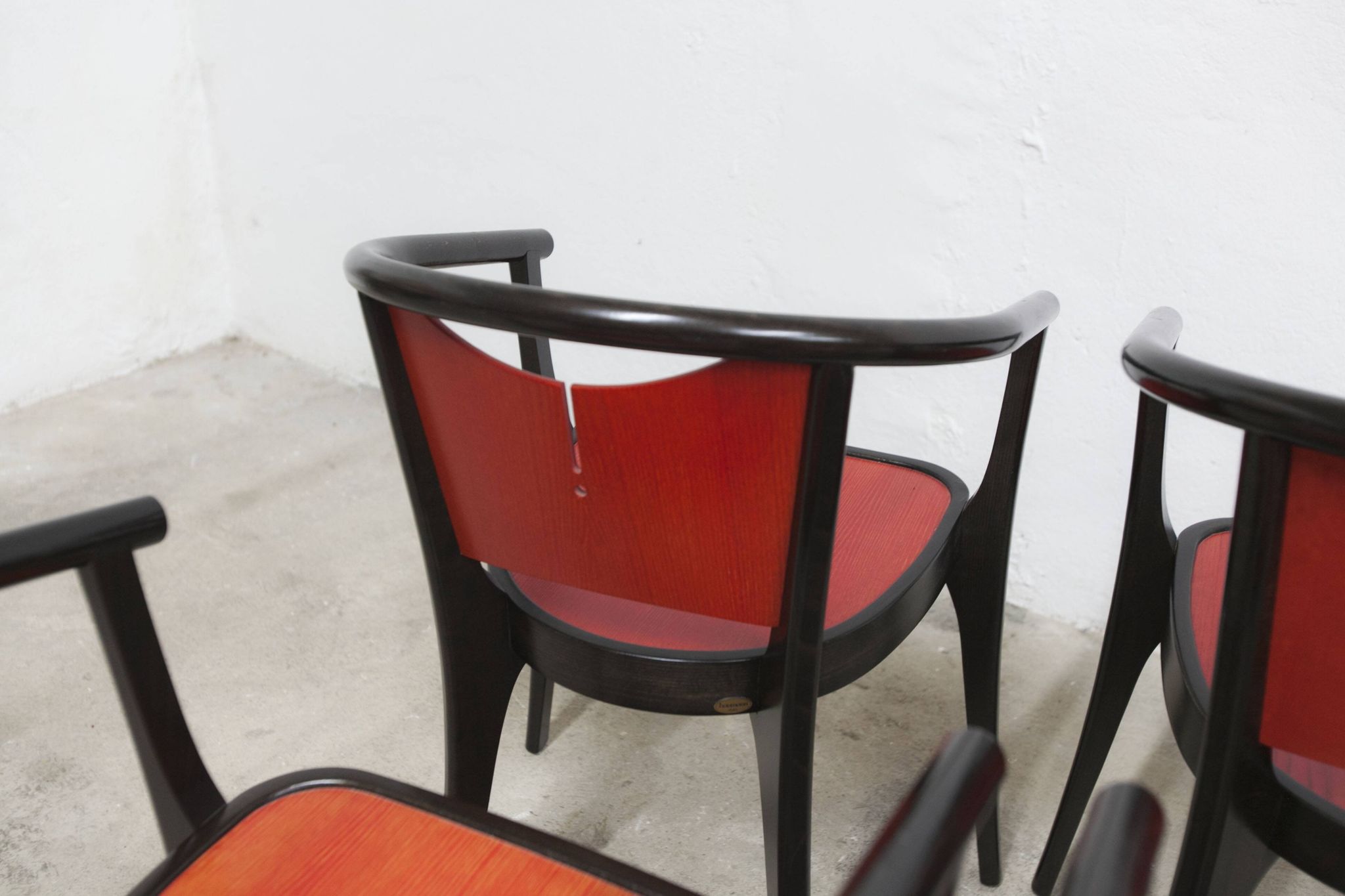 Set of 6 Baumann Diese armchairs, designed by Pagnon Pelhaître