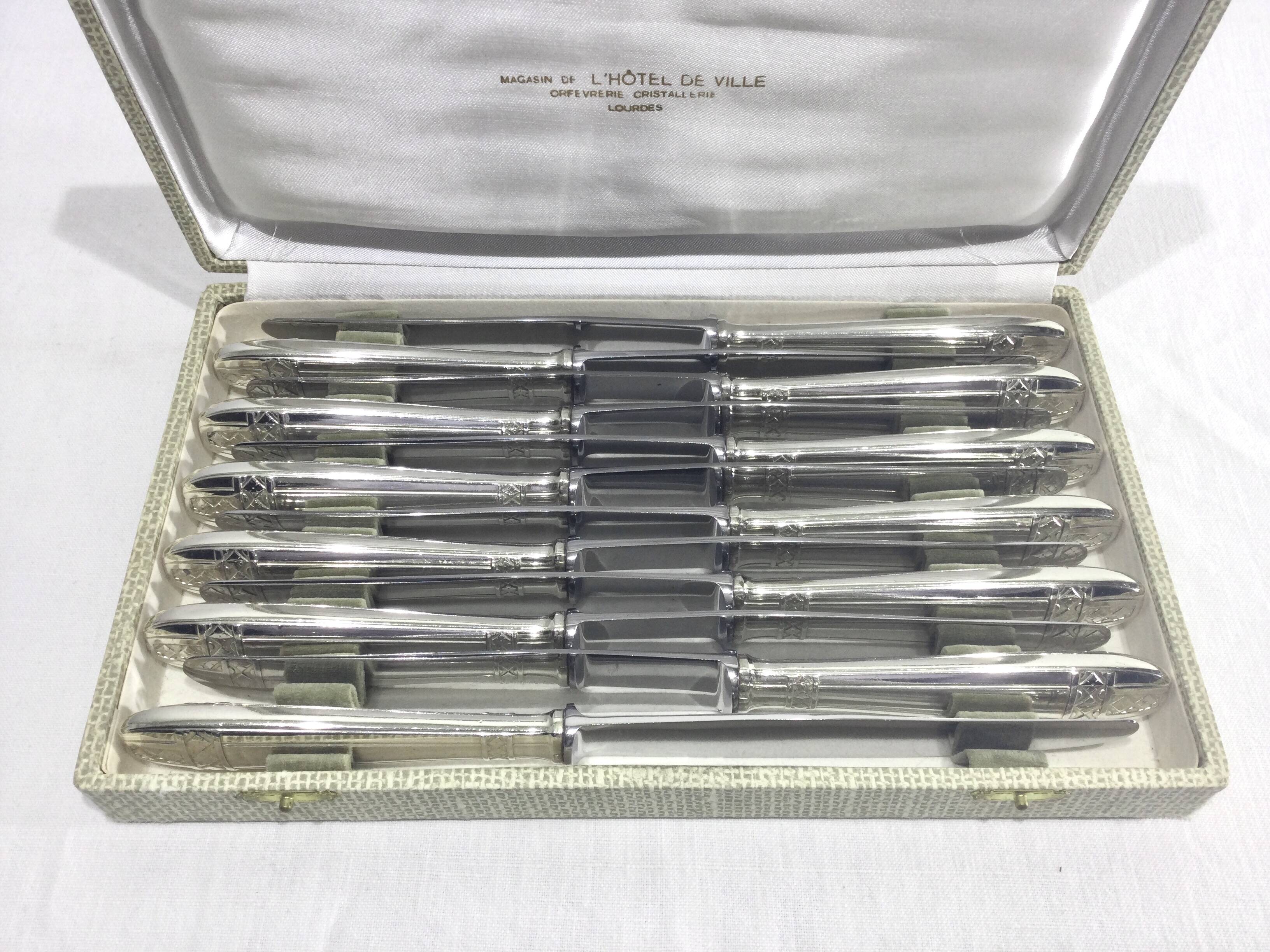 Le Mondial – 12 Grand Prix silver-plated knives