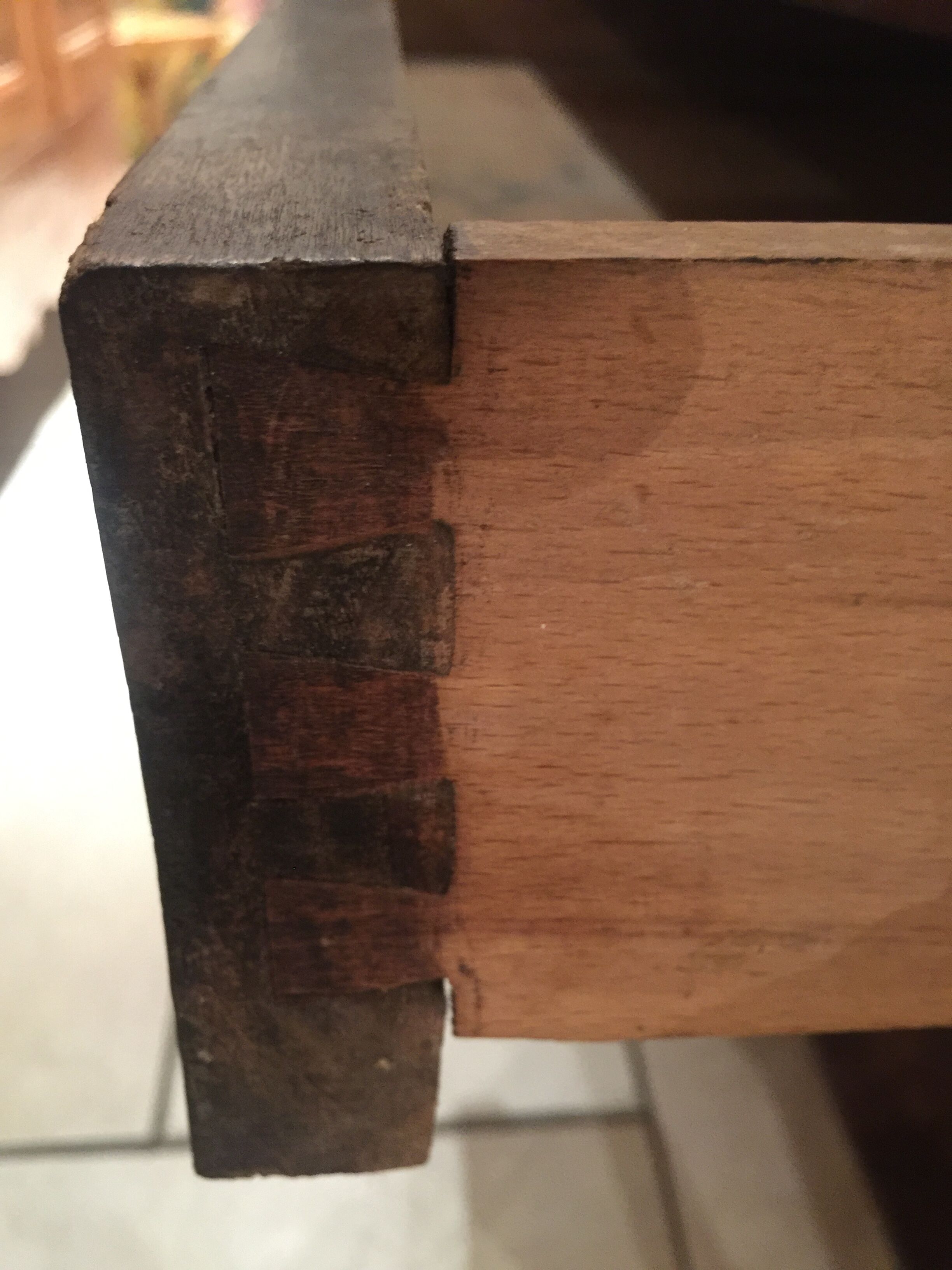 Dressing table with marble