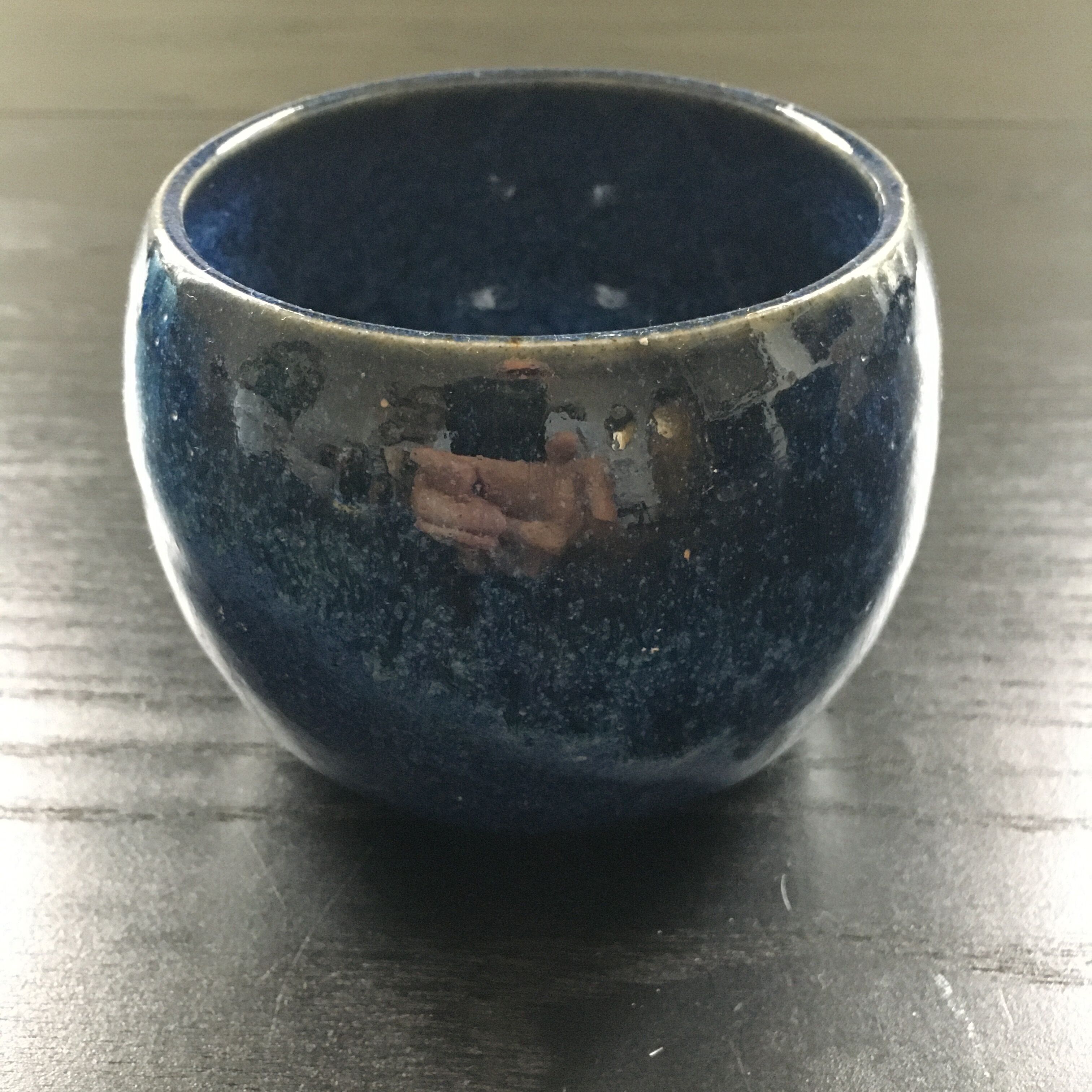 Pot à sel grès bleu nuit
