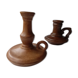 Lot of candlestick in vintage gres