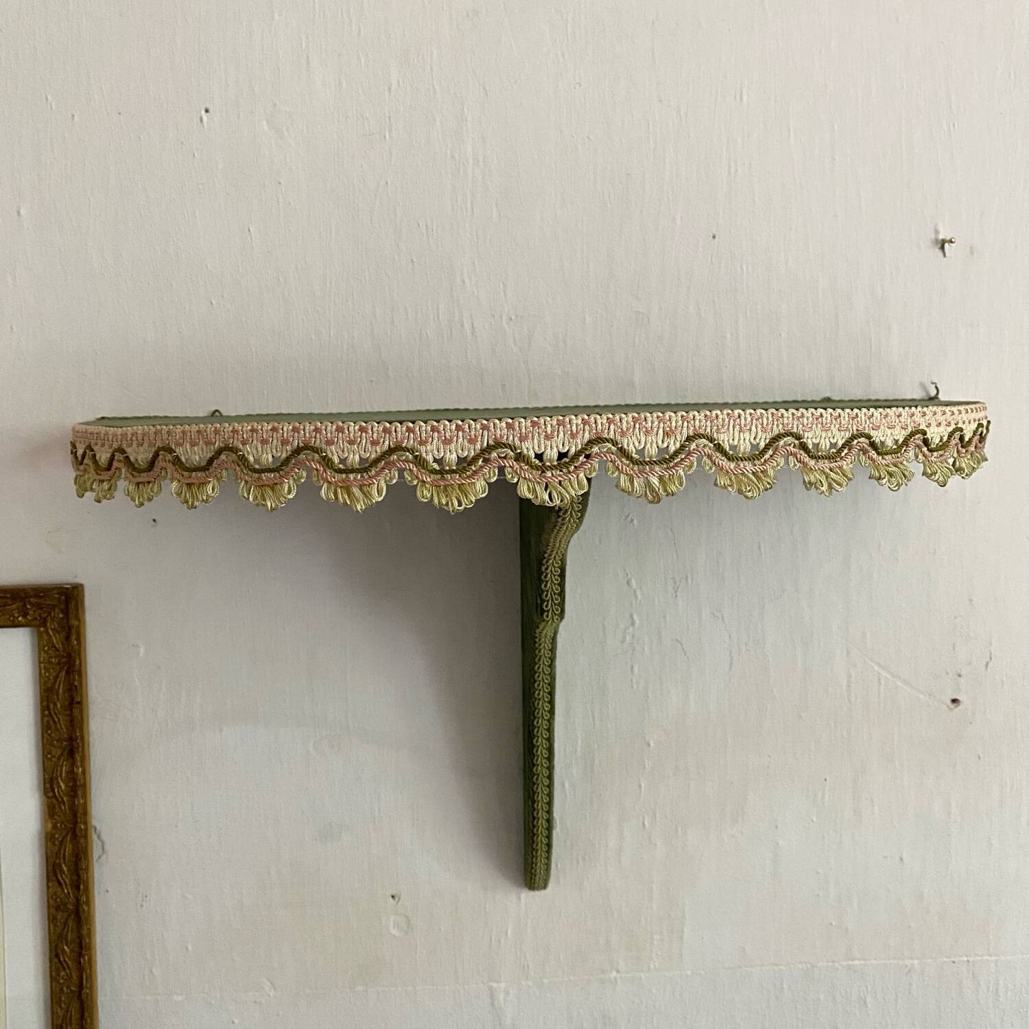 60s velvet wall shelf