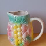 1960s fruit slipware jug