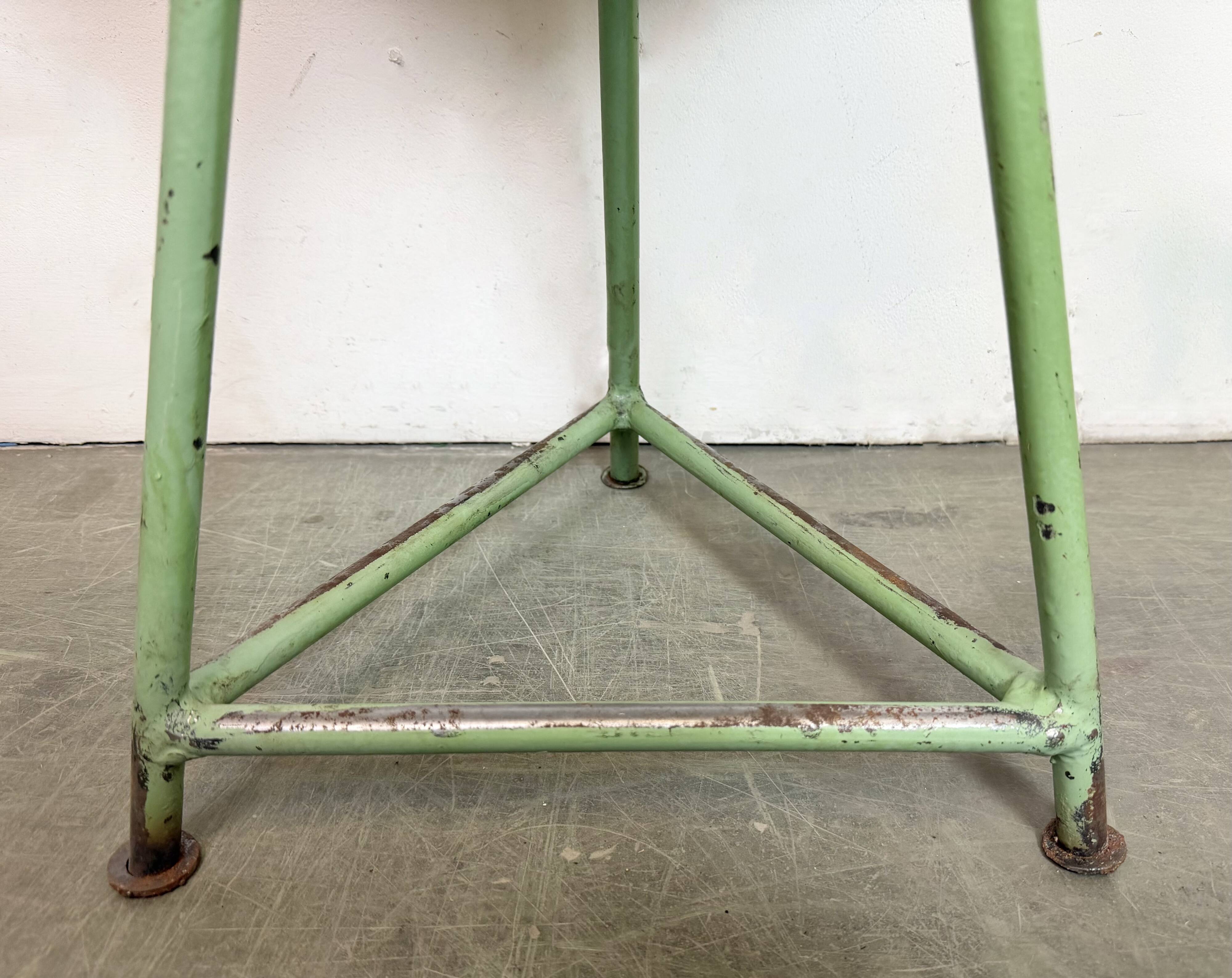 Green Industrial Workshop Stool, 1960s