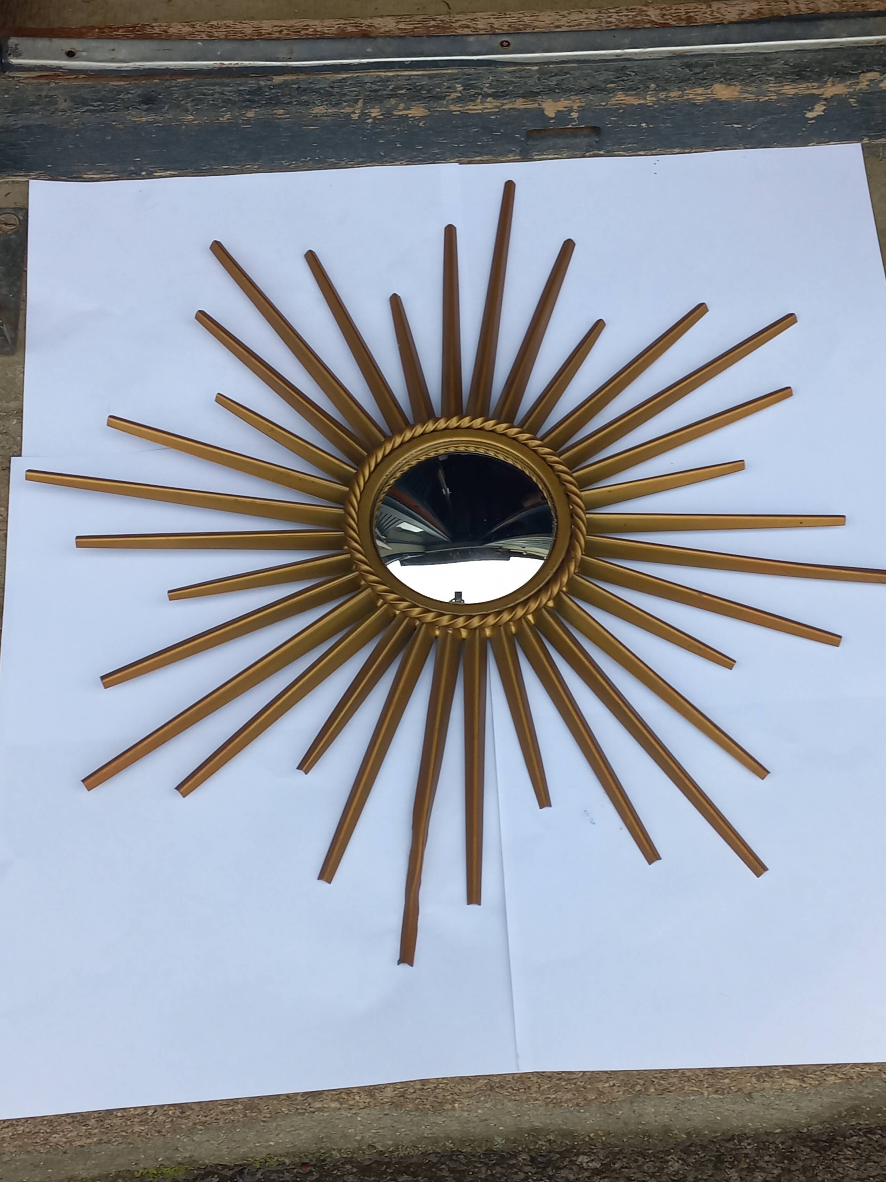 Miroir soleil sorcière bombé Chaty Vallauris