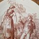Set of 6 earthenware plates from Sarreguemines U&C Signs of the Times.