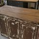 Vintage solid oak counter, patinated, 1950s.