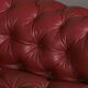 Canapé en cuir 3 places modèle Chesterfield — Icône classique de club-lounge