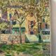 "The guinguette at noon" oil on canvas signed LJ Varlet 1941