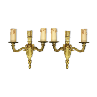 Paire d'appliques, noeuds et carquois, style Louis XVI