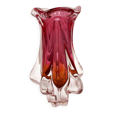 Vase "Tulip" by J. Hospodka, Chřibská Sklárna, Czechoslovakia 1960s