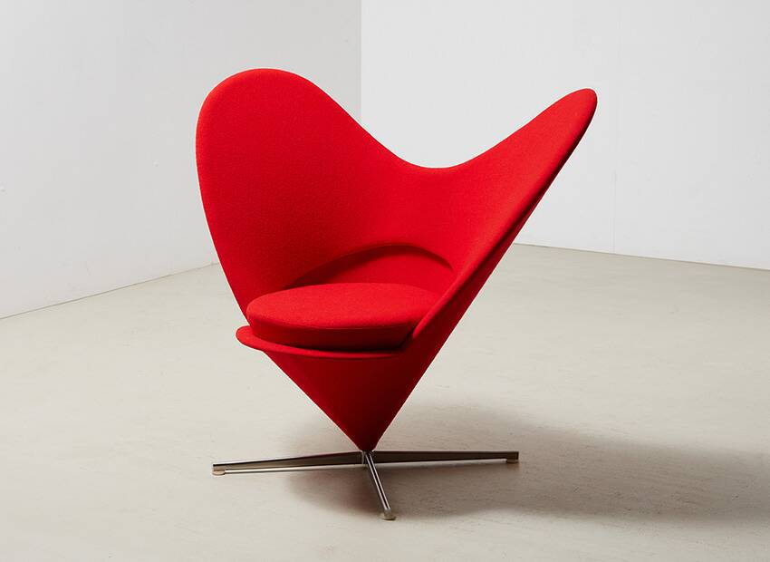 Verner Panton Heart Cone Chair for Vitra 1958/2003