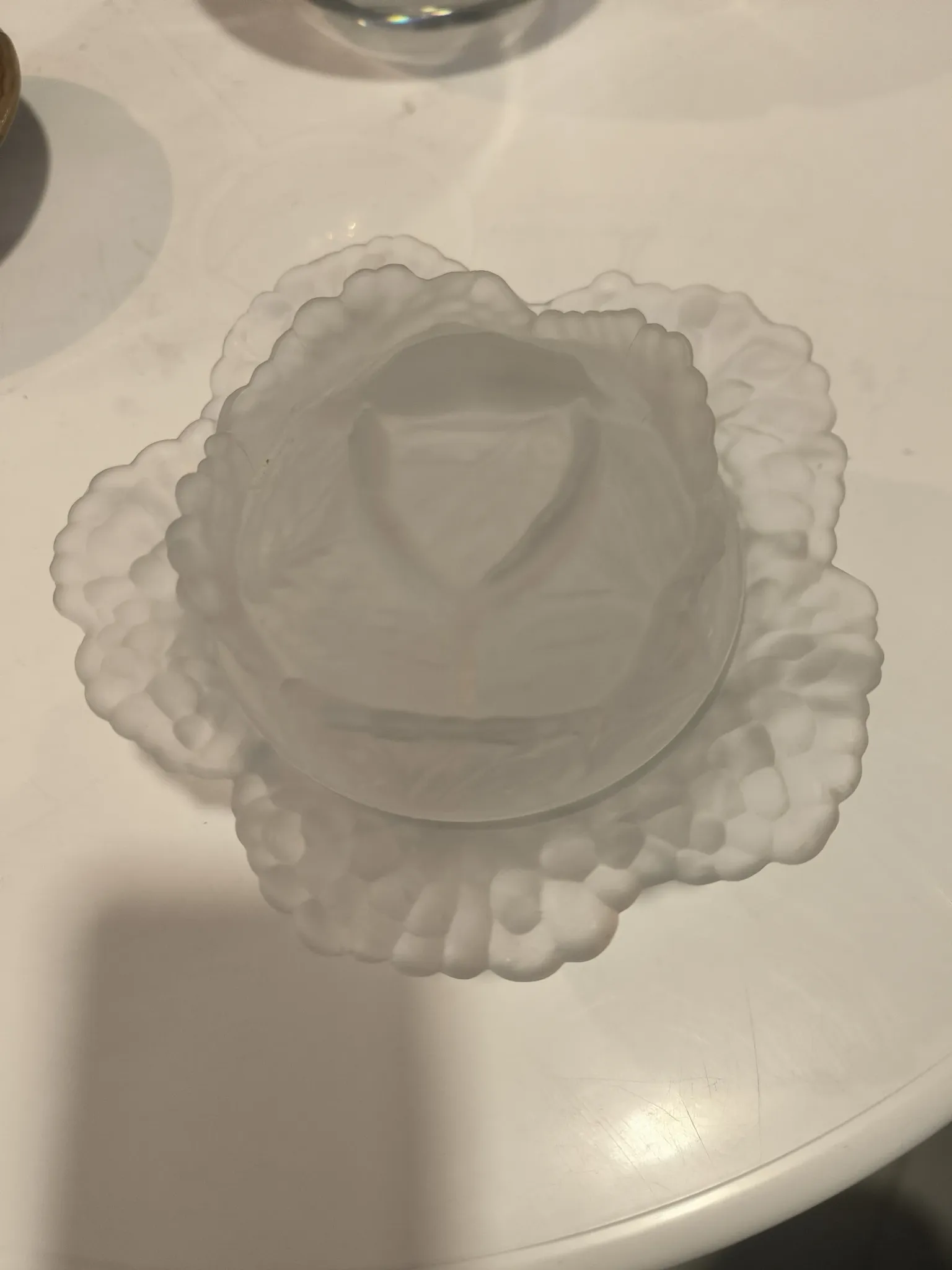 Portieux crystal sugar bowl