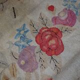 Handmade antique American hooked rug 5.10' x 8.10' (180cm x 272cm) 1880s - 1B539