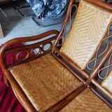 70s bamboo rattan sofa