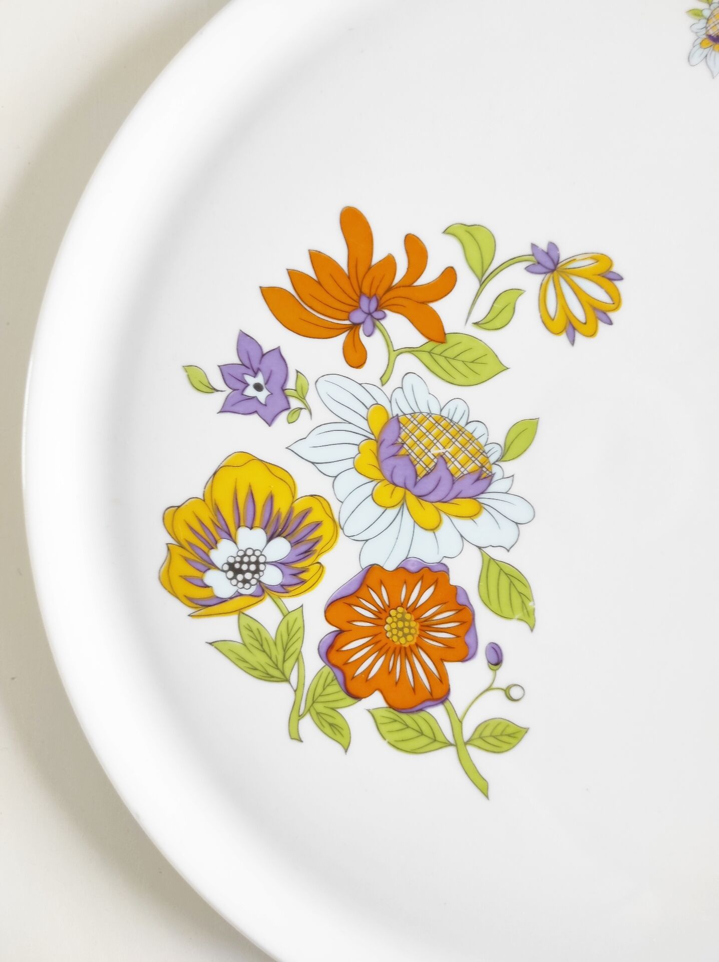 Plat bavaria Saint Amand fleurs imprimées
