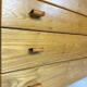 Commode française vintage en orme des années 1960, signée Maison Regain