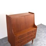 Secrétaire en teck danois du milieu du siècle par Gunnar Nielsen pour Tibergaard, années 1960.