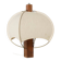 Postmodern table lamp in wood and canvas, Poland, 1980s
