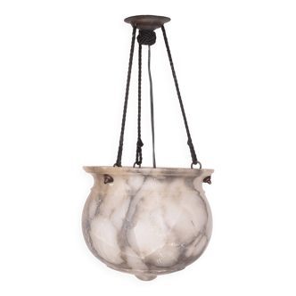 Stunning French Alabaster pendant lamp 1920s