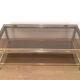 Coffee Table with Double Top in Brushed Steel and Brass, Guy Lefèvre for Ma