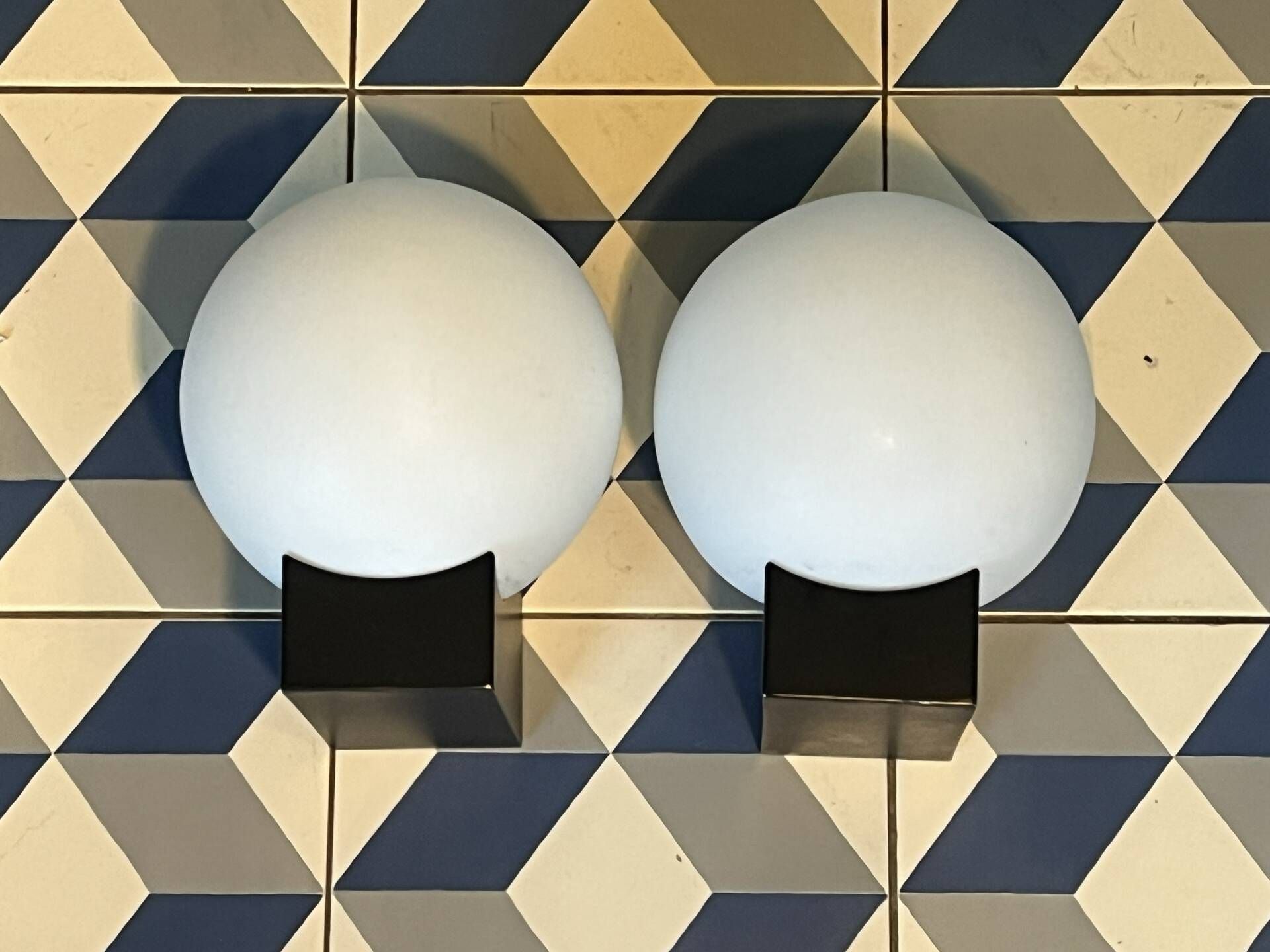 Pair of space age Amilux wall lights