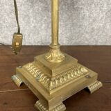1880s period system desk lamp in gilded bronze