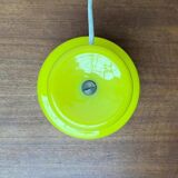 Mid-century yellow glass table lamp model 120 by Uno & Östen Kristiansson for Luxus, Vittsjö, Sweden, 1950s.