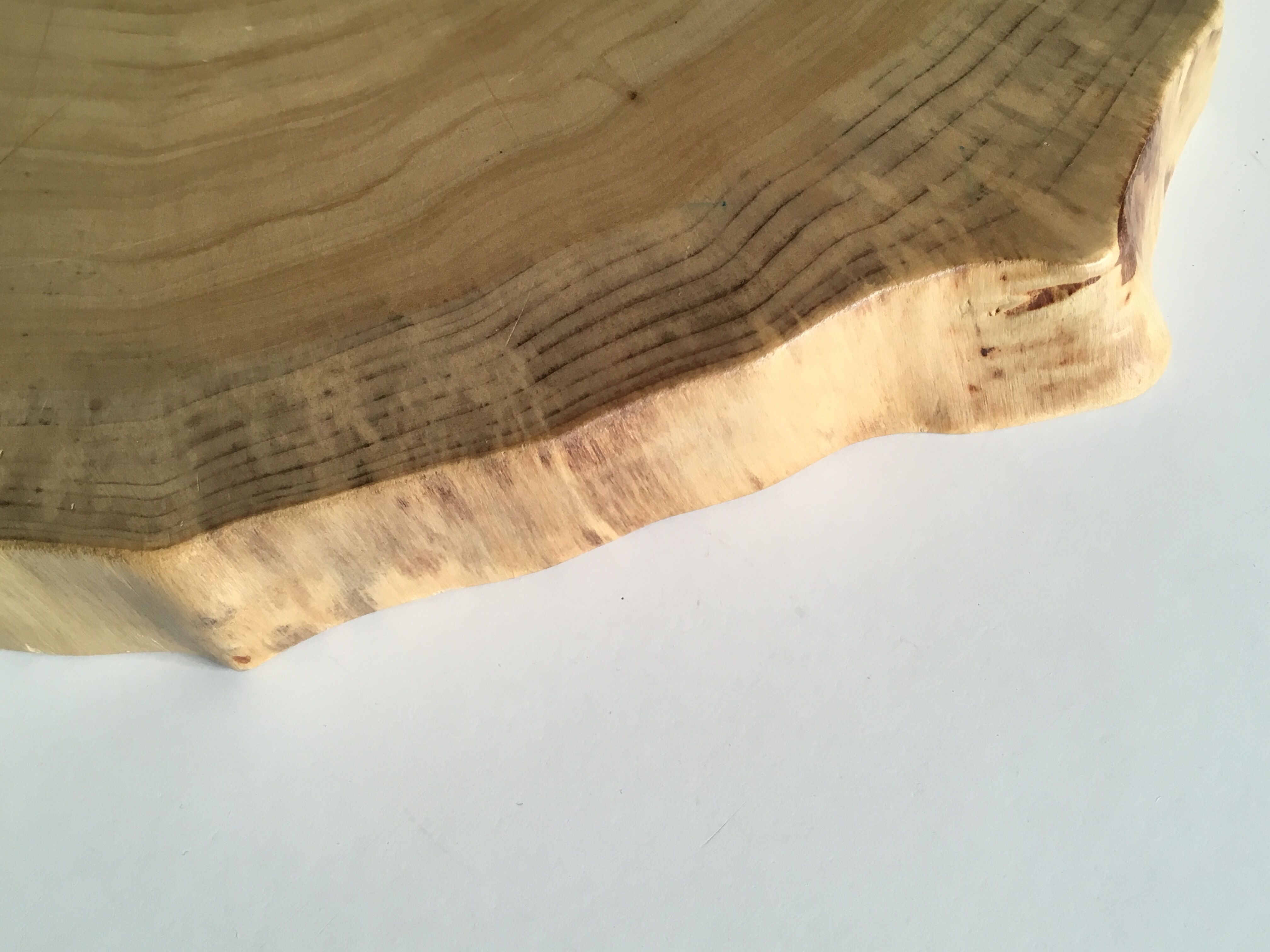 Free-form end wooden tray of Sweden