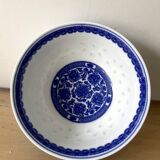 Chinese rice grain porcelain bowl