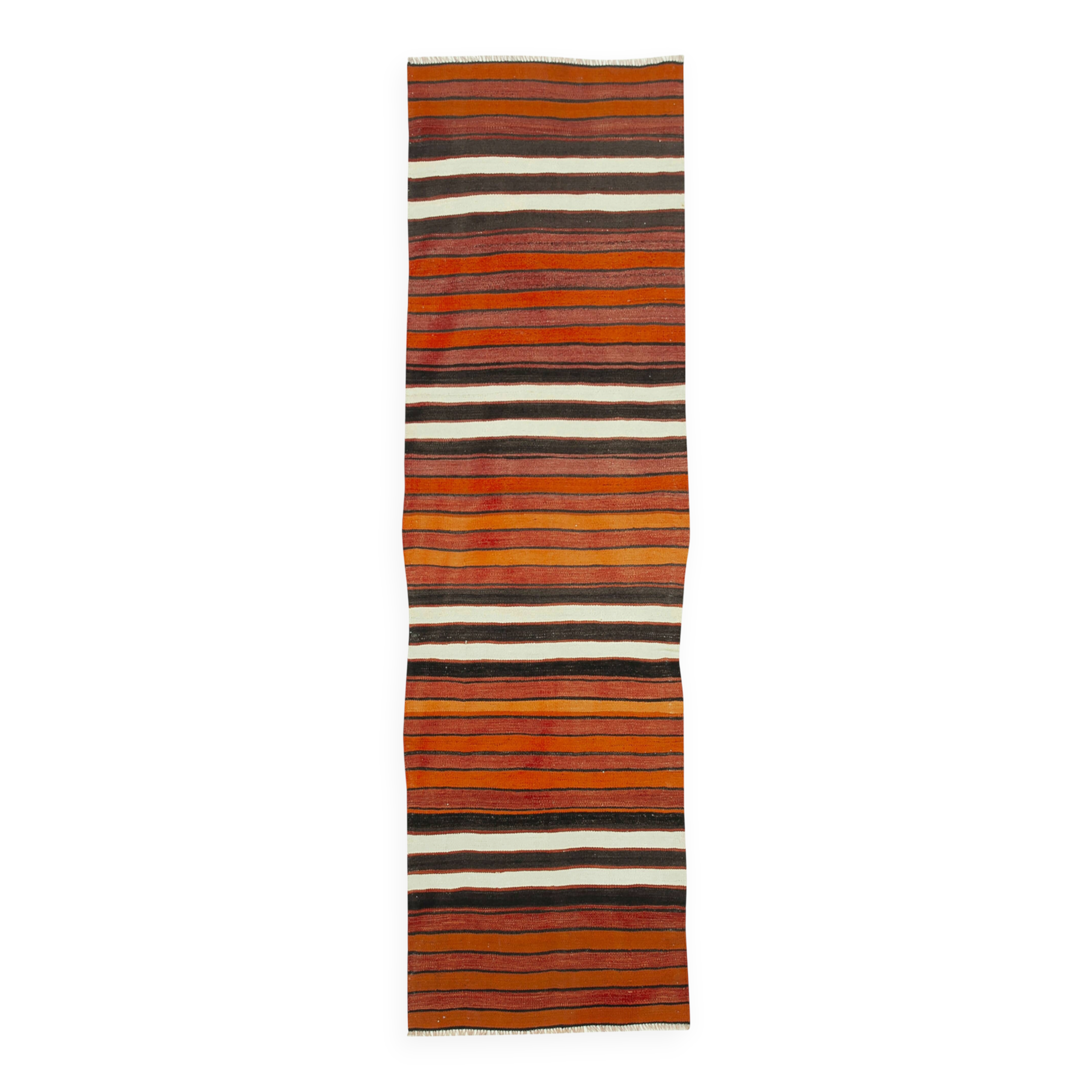 Turkish Handmade Vintage Anatolian Kilim 92 cm x 319 cm