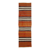 Turkish Handmade Vintage Anatolian Kilim 92 cm x 319 cm