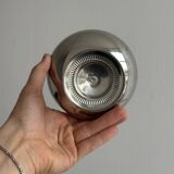 Set of 6 shiny stainless steel footed bowls