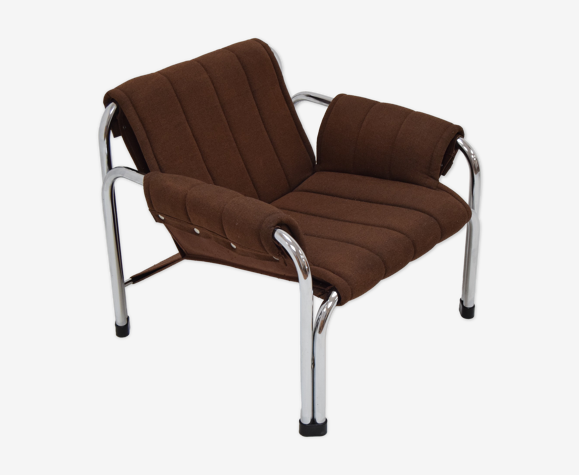 Mid-century Chrome Armchair by Viliam Chlebo for Kodreta Myjava,1980's.