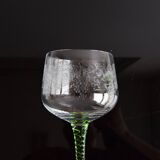 Set of six vintage stemmed glasses, 1960s.