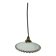 White opaline wavy suspension brass claw vintage lampshade